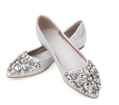 flat wedding shoes